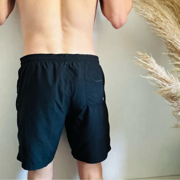 MENS HUGO BOSS Black Casual Athletic Tie Waist Transitional Swim Board Shorts S - Picture 4 of 14